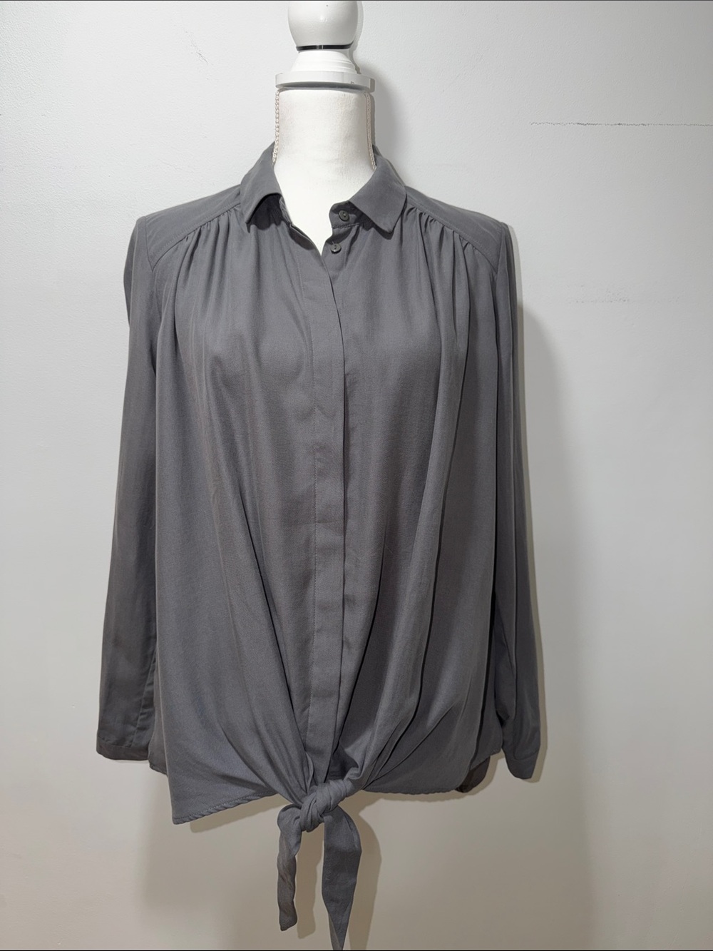 Maeve Anthropology Womens Button Up‎ Tie Front Top Sz Small Office Boho MobWife